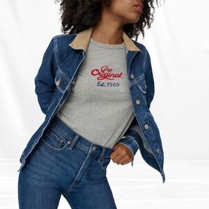 GAP Blue Jean Jacket with Tan Collar